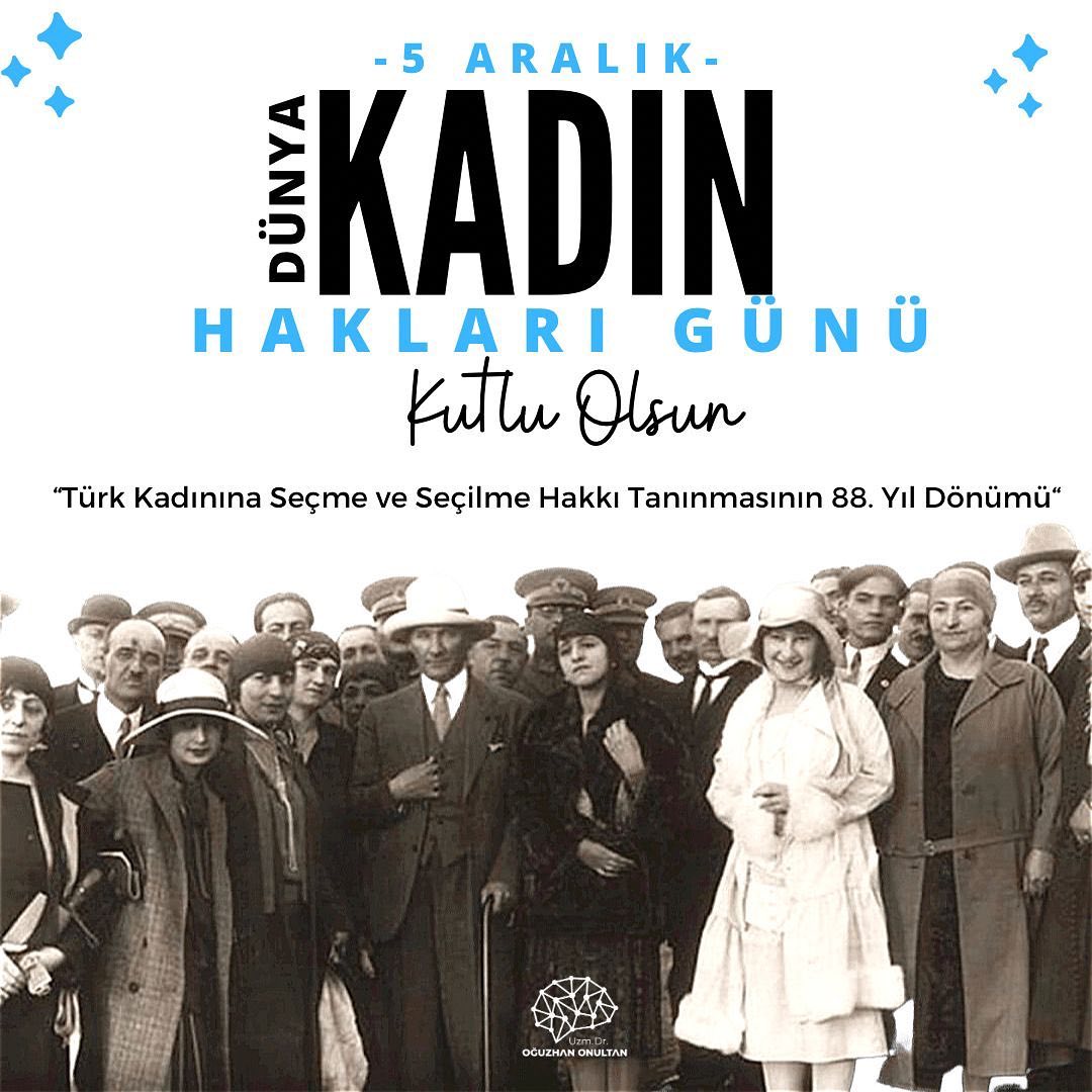 Türk Kadınına Seçme ve Seçilme Hakkının Verilmesi ve Dünya Kadın Hakları Günü Kutlu Olsun! #kadınhakları #seçmeveseçilmehakkı5aralık1934🇹🇷 #sağlık #alzheimer #uyku #demans #nöroloji #nörolog #nörolojiuzmanı #oğuzhanonultan #uykubozuklukları #migren #başağrısı